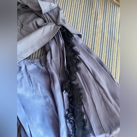 ANTHROPOLOGIE Midi Dress Size M The Keeley Twofer  Sleeveless Light Blue NEW - Picture 11 of 16